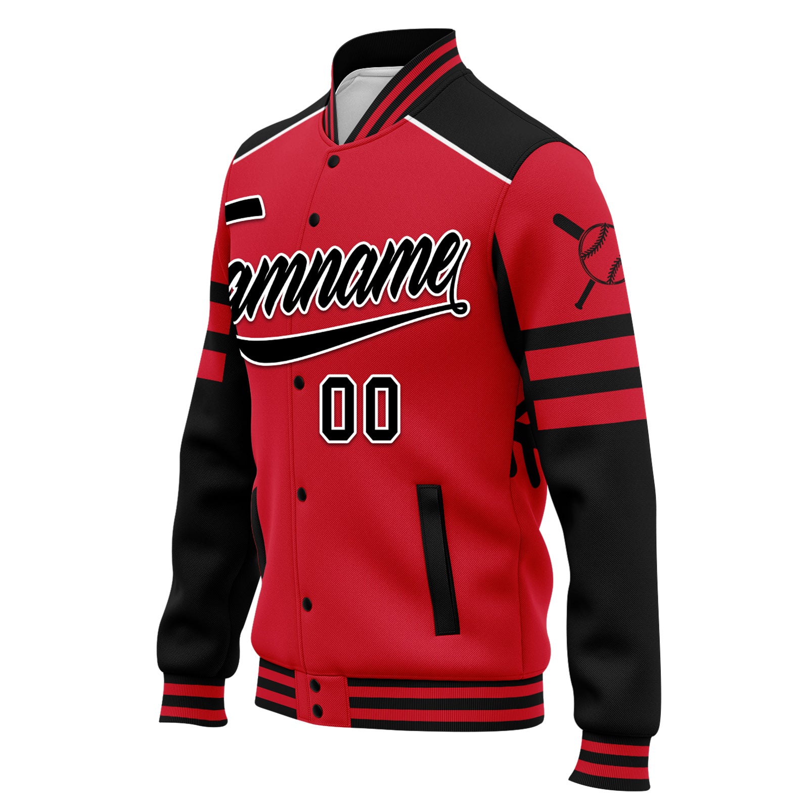 Custom Personalized Bomber Jacket with Full Snap - Varsity Letterman Style Jacket FZ005 D023003 | Perfect for School Events, Sports Teams & Fashion Outfits