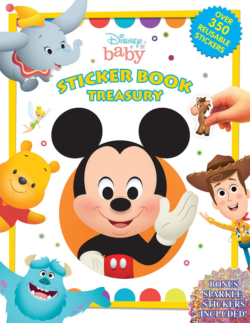 Disney Baby Sticker Book Treasury - 350 Reusable Stickers & 96 Pages of Fun Activity Books for Toddlers & Kids | Perfect for Travel, Birthday Gifts & Early Learning