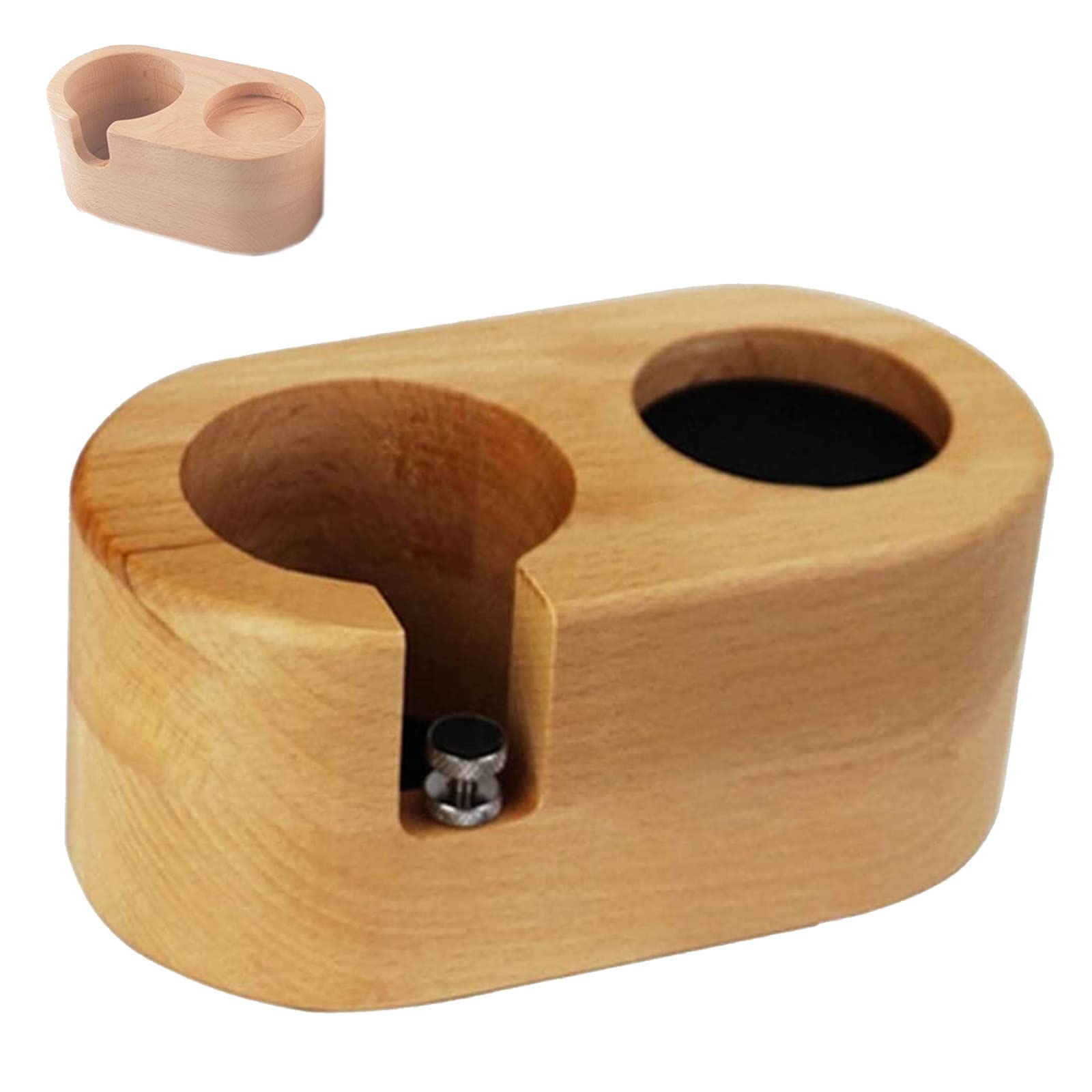 Premium Walnut Coffee Tamper Holder - Barista-Grade Coffee Press Stand for Espresso Machines | Durable & Stylish Coffee Accessory for Home Bars, Cafes & Professional Use