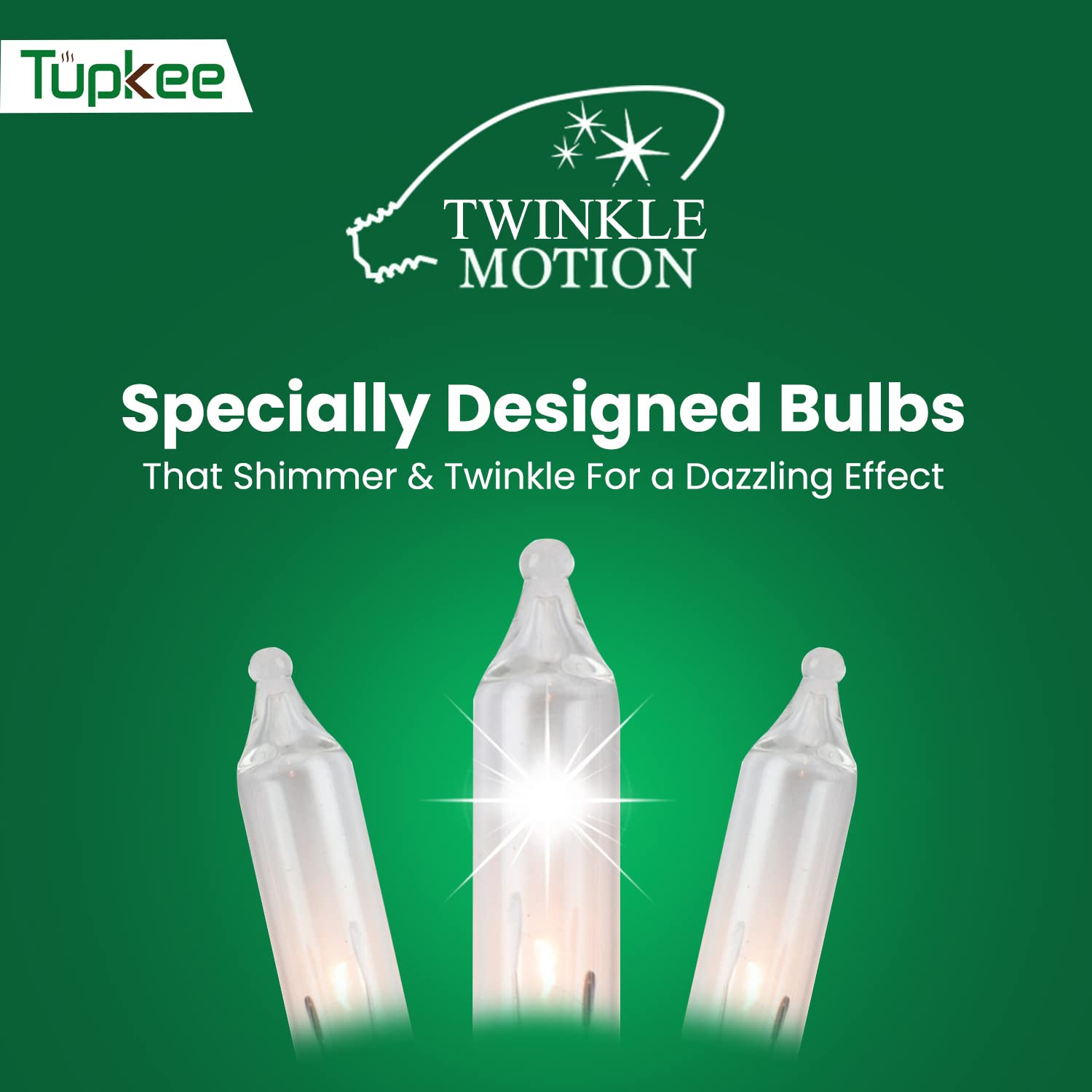 Christmas Twinkle Lights - 100 Clear Bulbs, 20.5 Ft String Lights for Indoor & Outdoor Holiday Decor - Sparkling Twinkling Lights for Christmas Tree, Home, Party & Garden Decoration