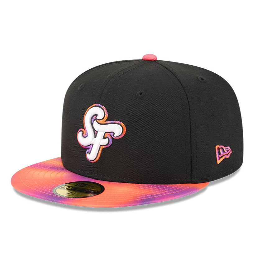 New Era 59Fifty San Francisco Giants 2025 City Connect Baseball Cap - Black, Orange & Purple Adjustable Snapback Hat for Men & Women | Game Day, Streetwear & Sports Fan Fashion