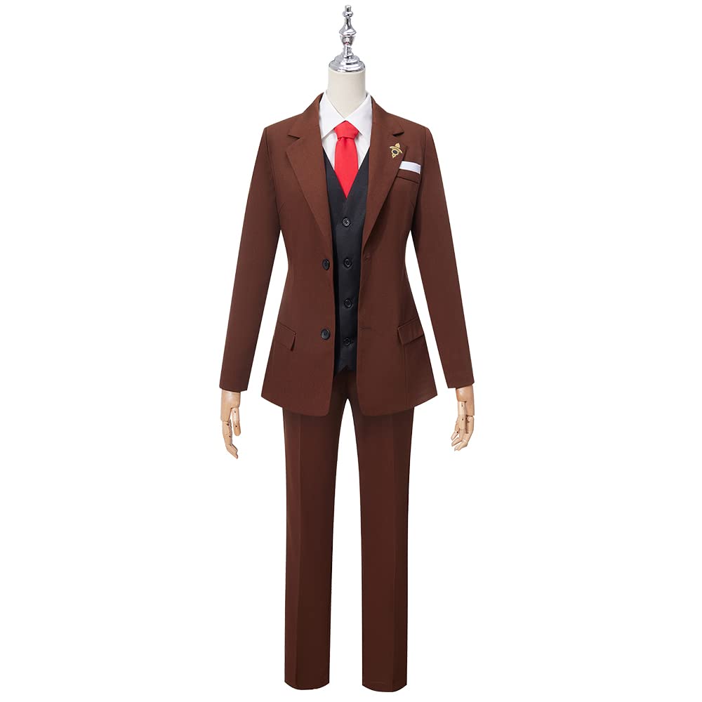 SPY x FAMILY Loid Forger Cosplay Costume Set with Tie - Anime Character Halloween Outfit for Men & Women | Perfect for Cosplay Events, Comic Con, and Halloween Parties