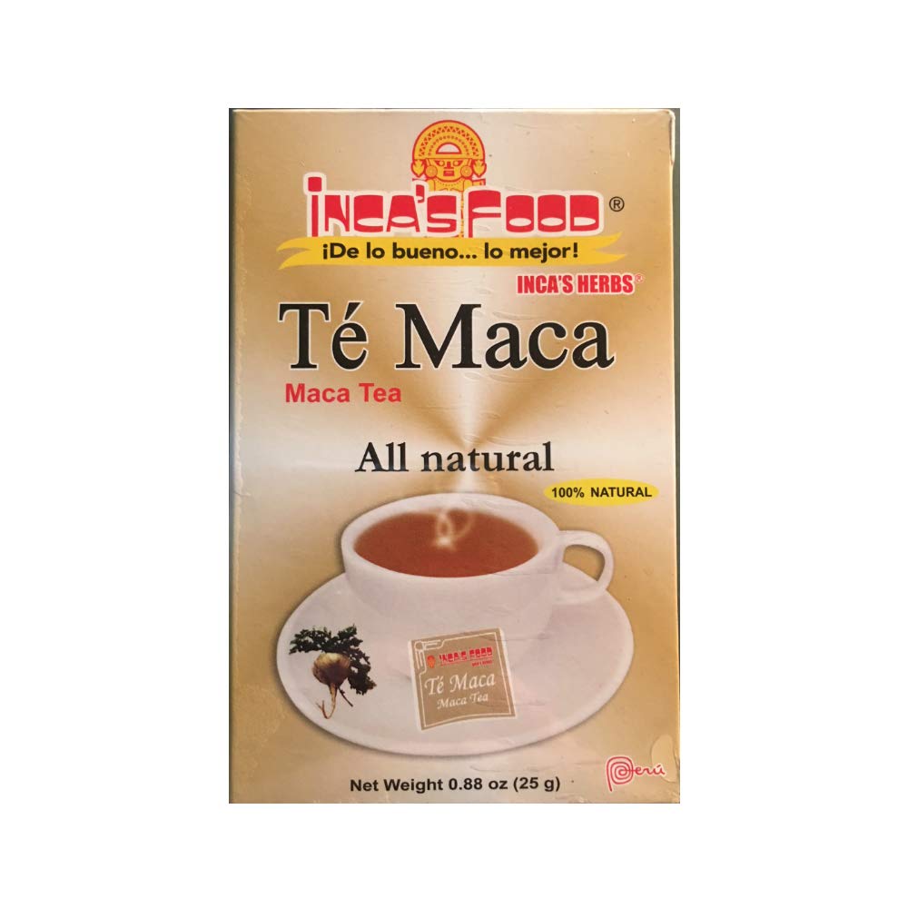 100% Natural Maca Tea from Peru - Energy Boosting Herbal Tea - Great Tasting Maca Root Tea (25 Tea Bags) for Energy, Focus & Vitality - Perfect for Morning Boost or Afternoon Pick-Me-Up