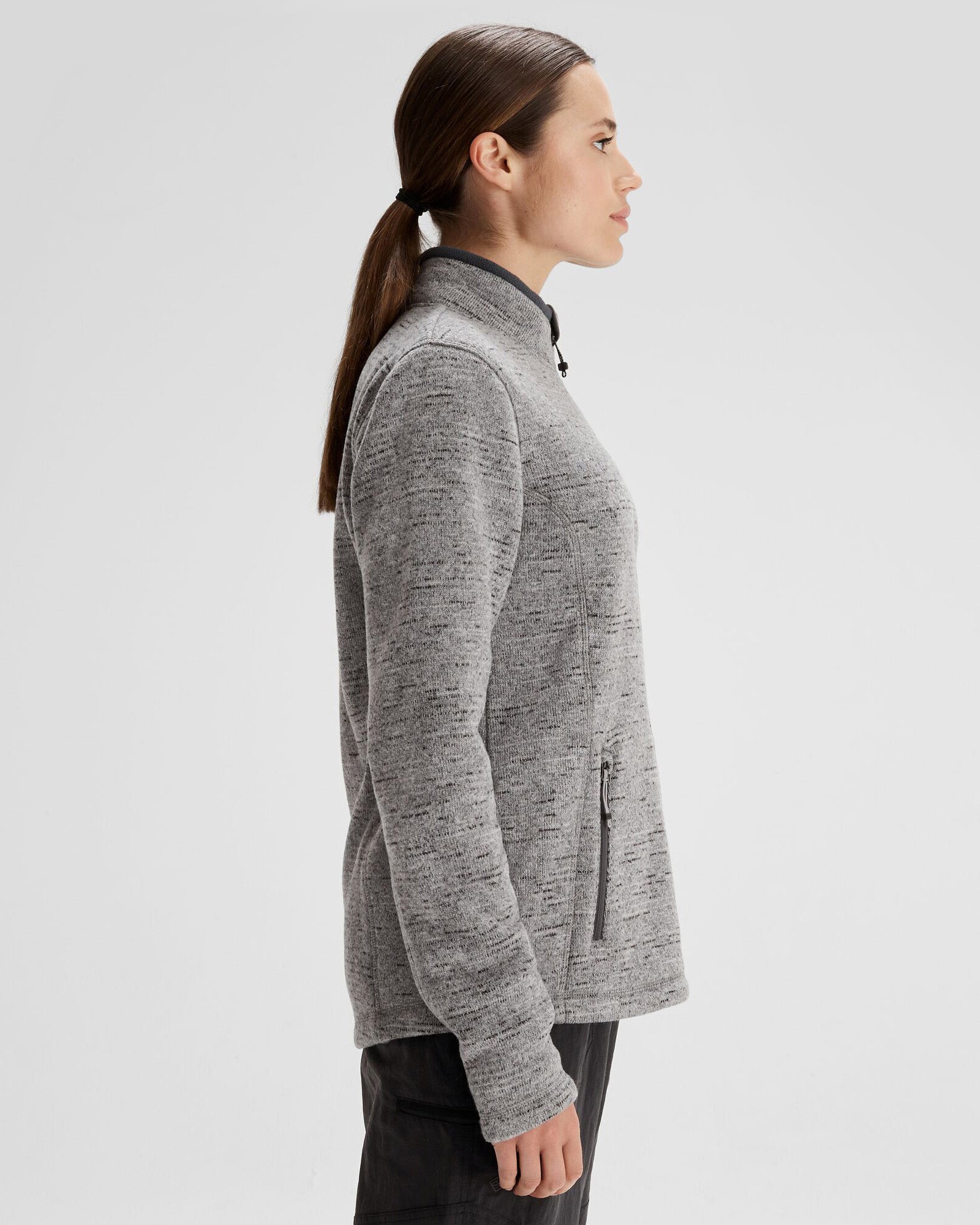 Women's Aikman Fleece Jacket - Soft & Warm Winter Outerwear, Steel Grey Marle - Perfect for Casual Outings & Outdoor Activities
