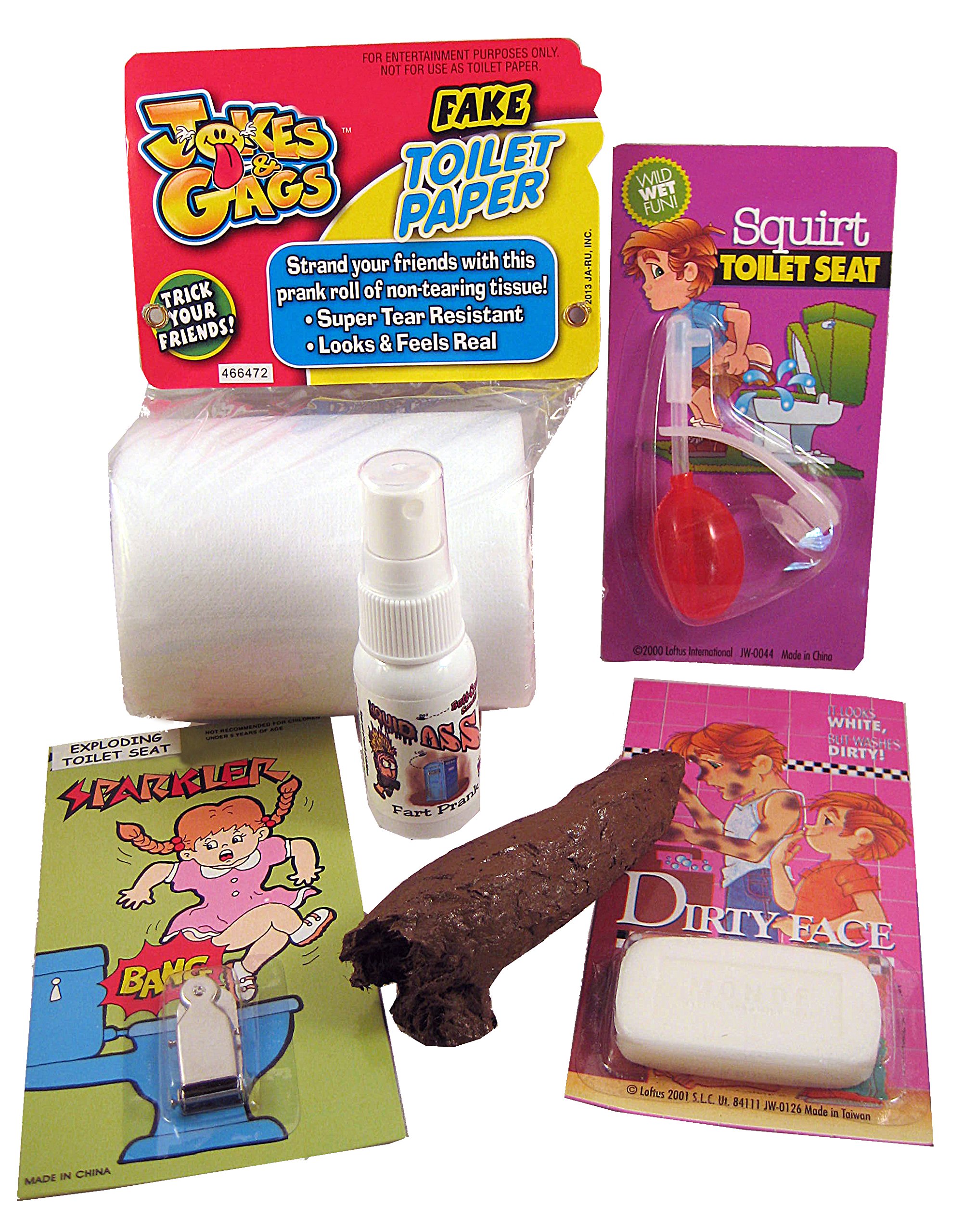 Bathroom Prank Kit - 6 Hilarious Pranks & Gags for Parties, Office Jokes & April Fools' Day Fun