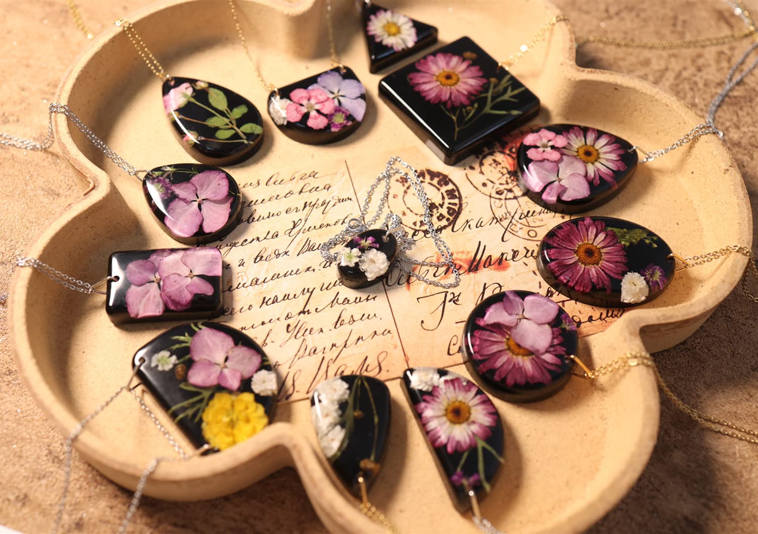 Premium Silicone Jewelry Molds for Resin Casting - DIY Necklace, Keychain, Earring & Pendant Making Kit - Epoxy Craft Supplies for Gemstone & Stud Jewelry - Perfect for DIY Gifts, Handmade Accessories & Craft Projects