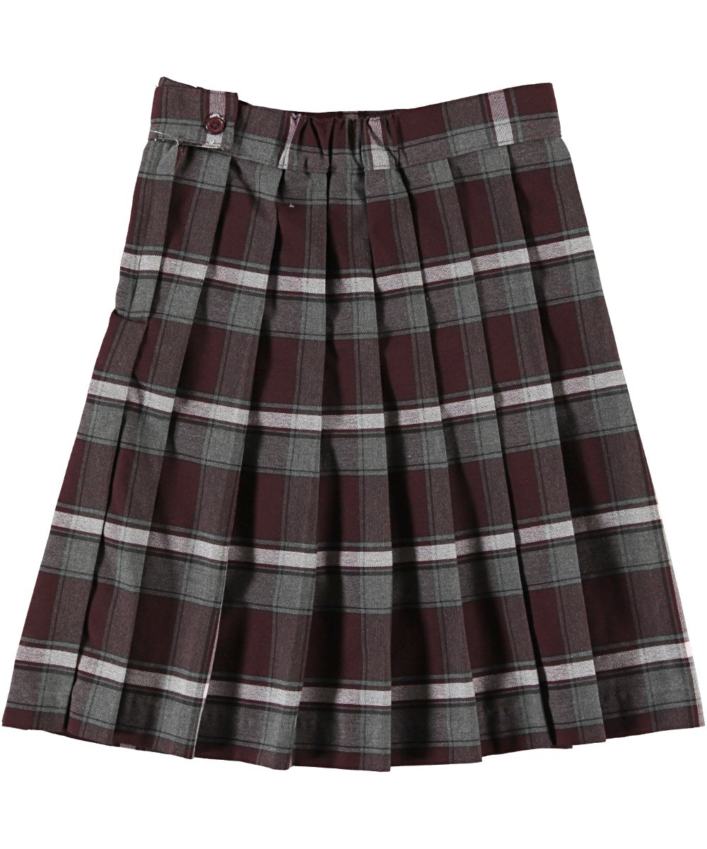 French Toast Big Girls' Plaid Skirt for Teens (Sizes 7-18) - Burgundy, Gray & White Tartan Pattern - School Uniform, Church or Casual Wear