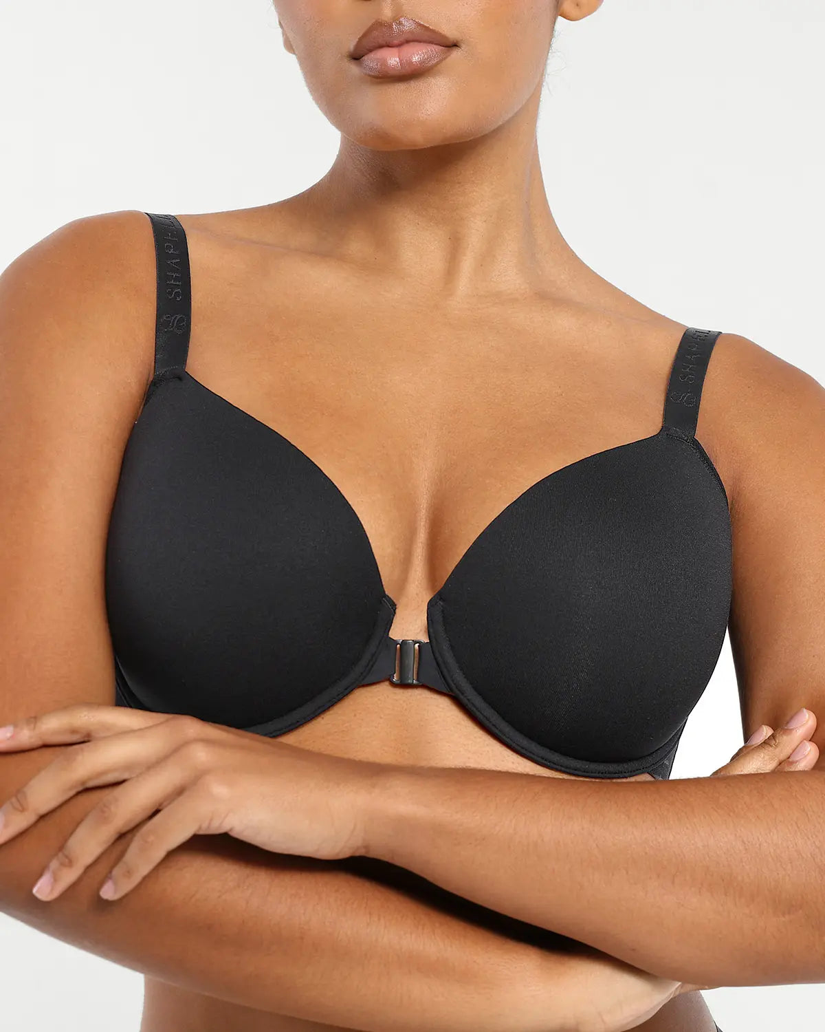 Front Close Underwire Bra - Black Lace Supportive Comfort for Everyday Wear & Special Occasions