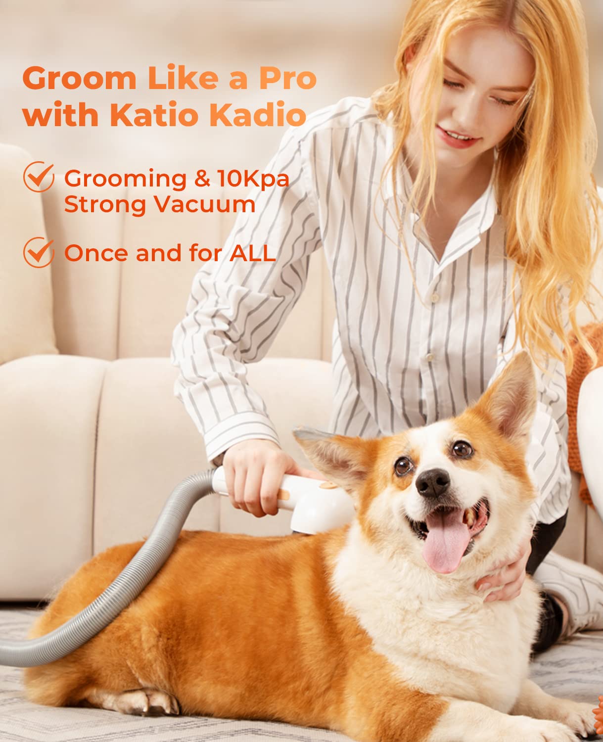 **Pet Grooming Vacuum Kit – 2L Dog Hair Vacuum with 5 Professional Tools for Shedding, Small & Medium Pets – 99% Hair Removal – Perfect for Home Grooming & Pet Cleaning**