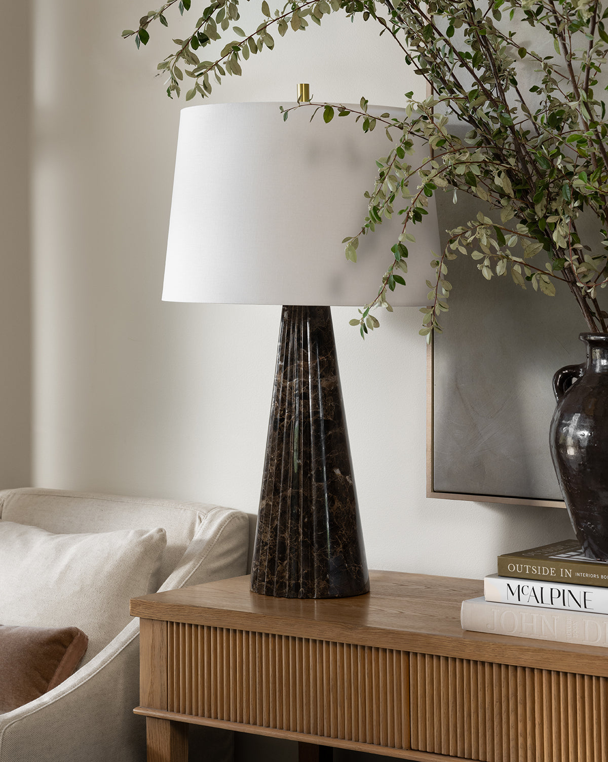 Summit Marble Table Lamp - Modern Elegant Bedside & Living Room Lighting for Home Decor