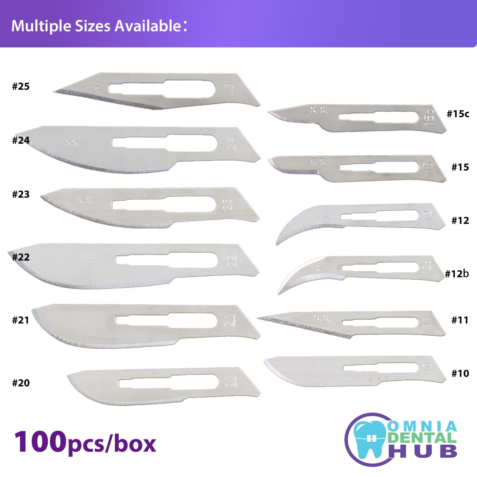 200PCs Premium #10 Stainless Steel Sterile Surgical Blades - Dental & Dermatology Grade | Individually Wrapped Surgical Scalpels for Precision Procedures | Ideal for Dentists, Surgeons & Medical Professionals