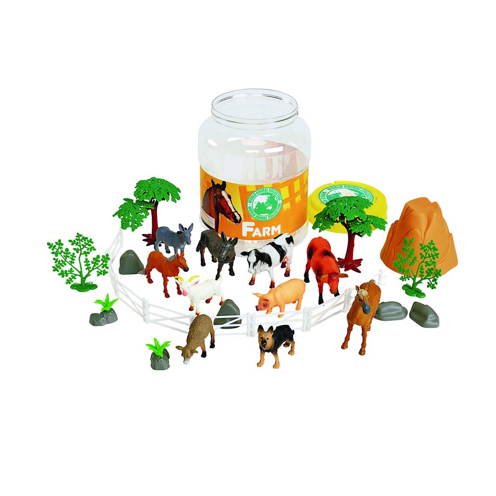 31-Piece Farm Animal Toy Set for Toddlers - Mini Plastic Farm Animal Figurines for Kids - Educational Farm Animals for Play, Learning & Farm-Themed Party Decorations