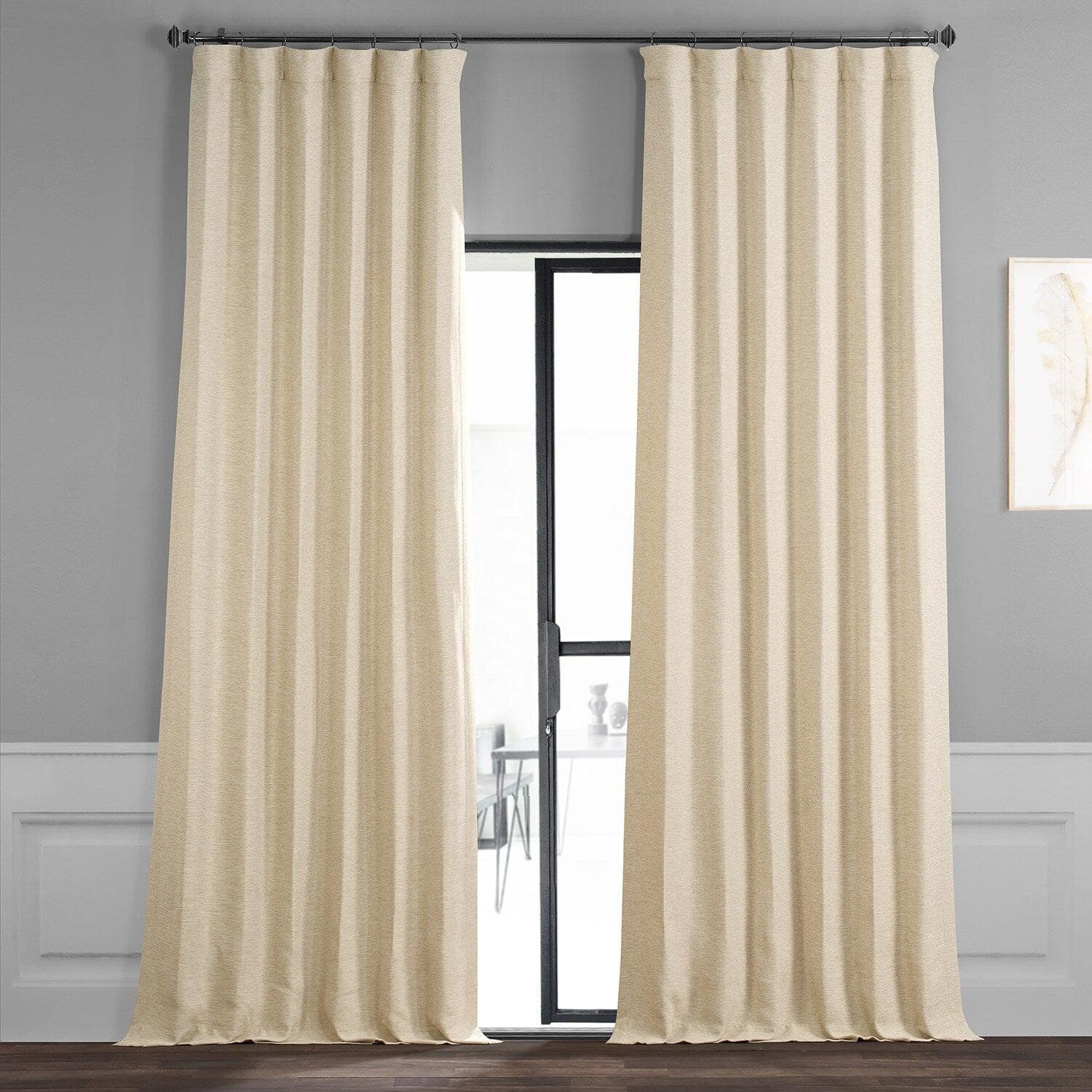 Blackout Curtains for Bedroom - Candlelight Textured Bellino Room Darkening Drapes for Noise Reduction & Light Blocking - Perfect for Nursery, Home Theater & Shift Workers