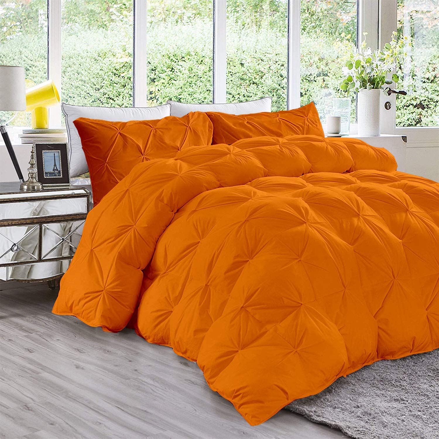 Premium 500 GSM All-Season Goose Down Comforter Set - Super Queen Size with 4 Pillowcases | 100% Egyptian Cotton Duvet Insert | Ultra-Warm & Breathable for Year-Round Comfort | Perfect for Master Bedrooms, Guest Rooms & Luxury Hotels