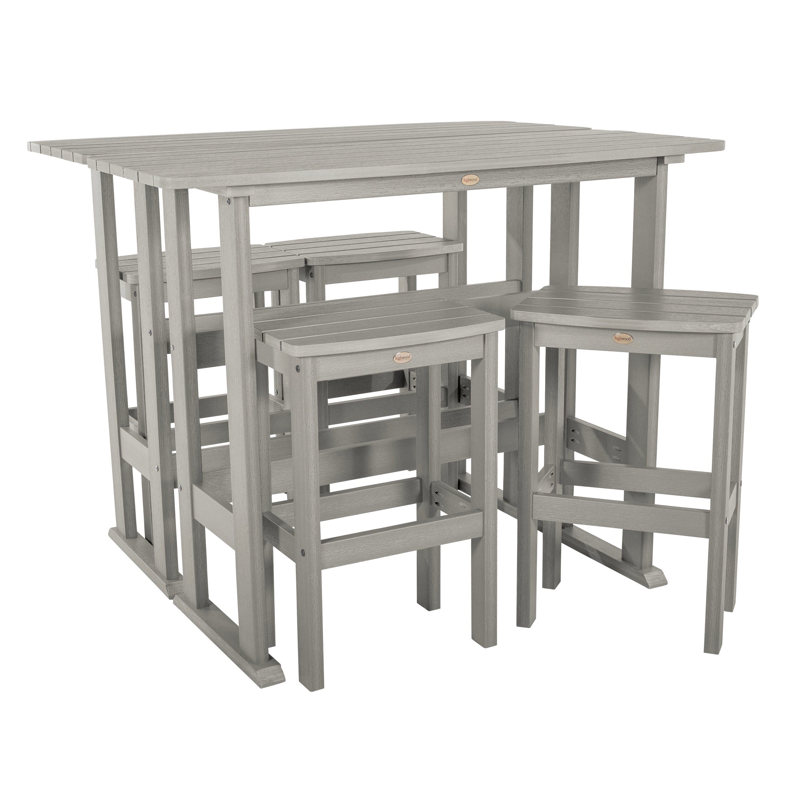 Lehigh 6-Piece Bar Height Balcony Patio Set - Outdoor Dining & Relaxing Furniture for Small Spaces