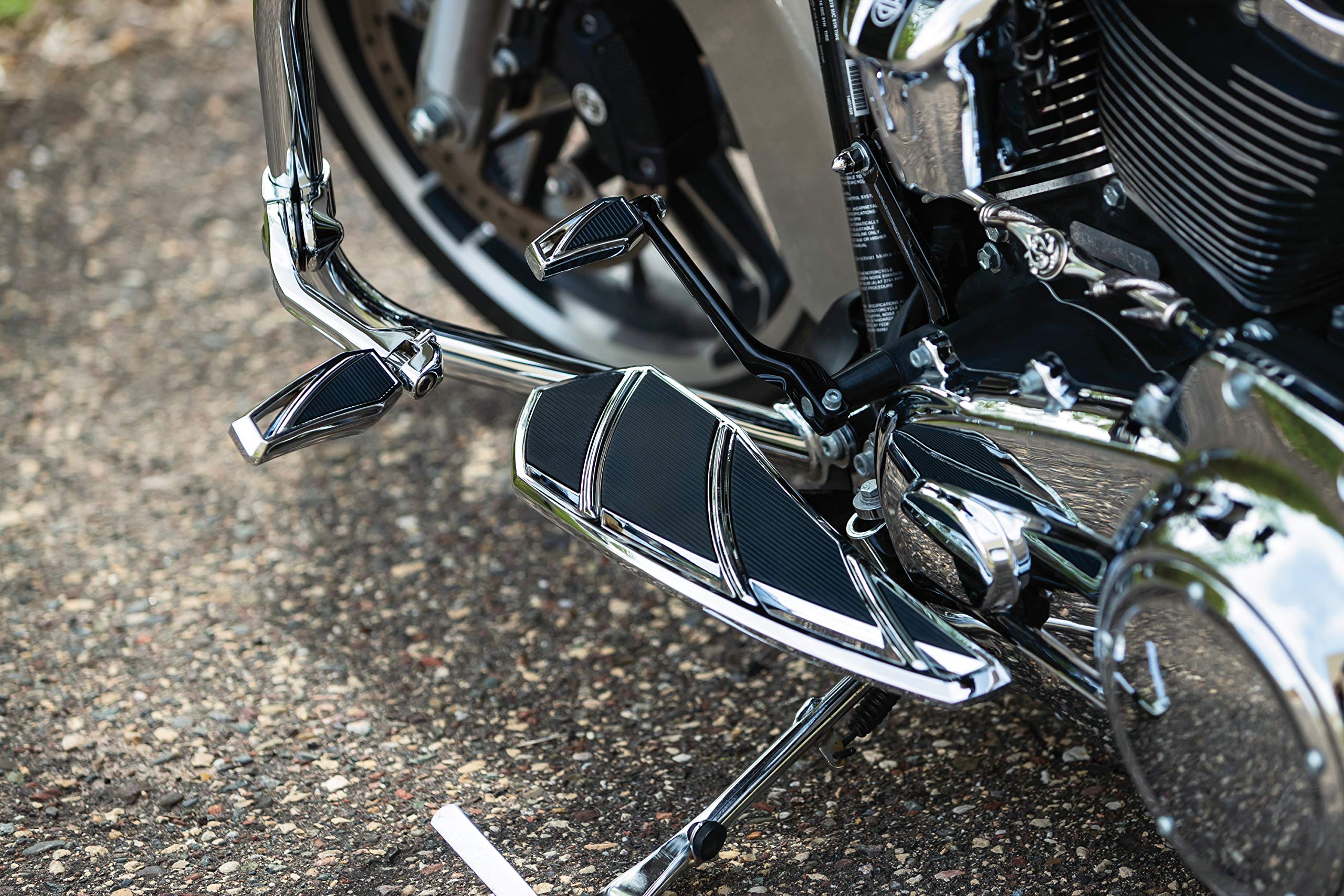 Kuryakyn 5792 Phantom Driver Floorboards for Harley-Davidson Touring Bikes 1983-2019 - Chrome Motorcycle Footpegs & Foot Controls (1 Pair) - Perfect for Long Rides & Highway Cruising