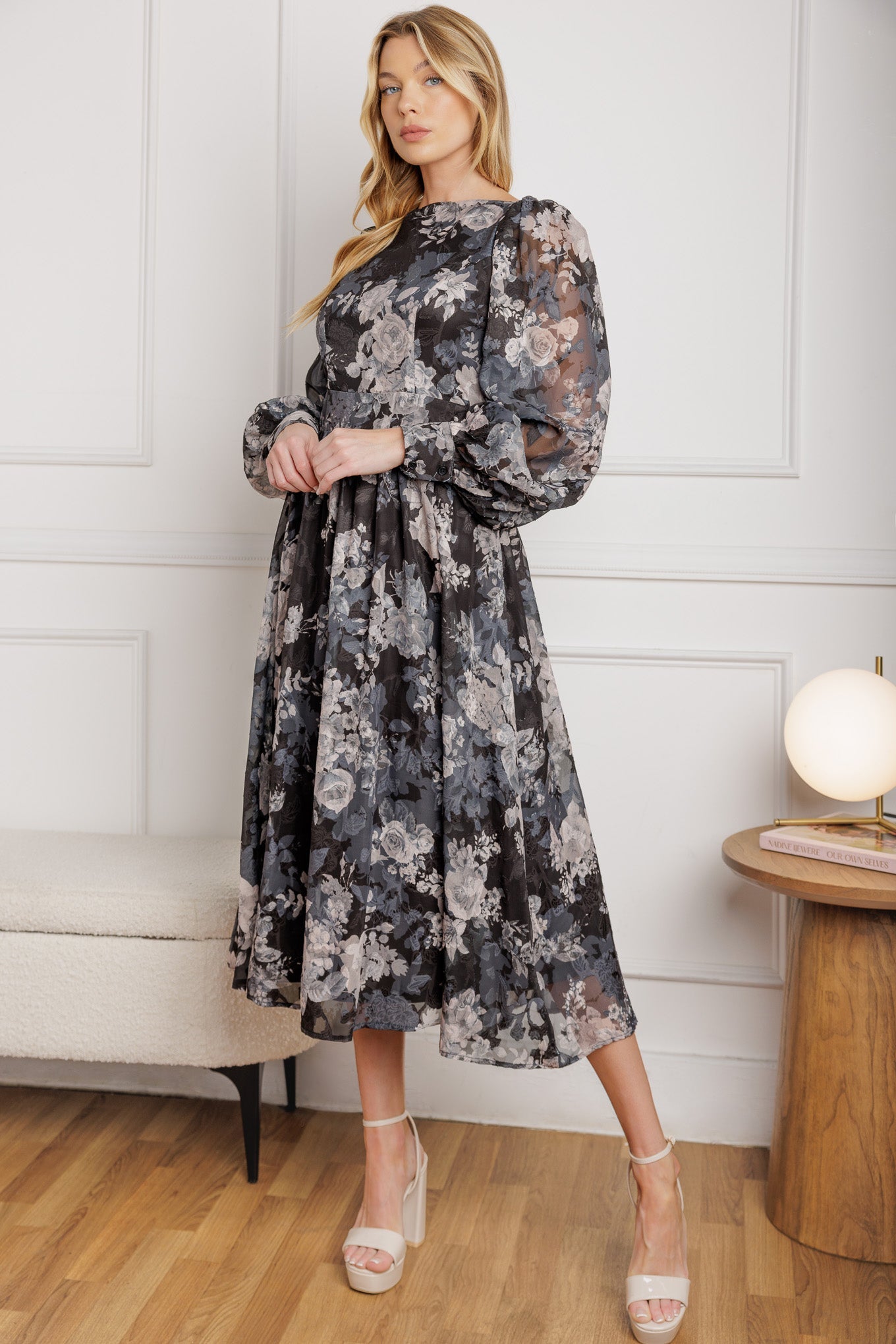 BE SOMEONE WOVEN MIDI DRESS - Flowy Summer Dress for Women, Elegant A-Line Midi Dress with Pockets - Perfect for Beach Vacations, Date Nights & Office Wear