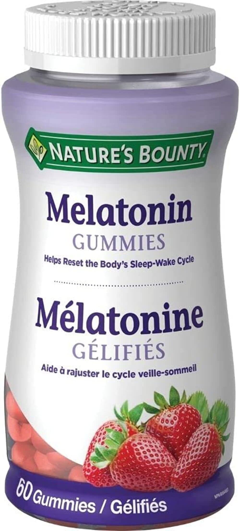 Nature's Bounty Melatonin Gummies for Sleep Support - 60 Count | Natural Berry Flavor | Promotes Relaxation & Restful Sleep | Perfect for Nighttime Routine, Travel & Jet Lag Relief