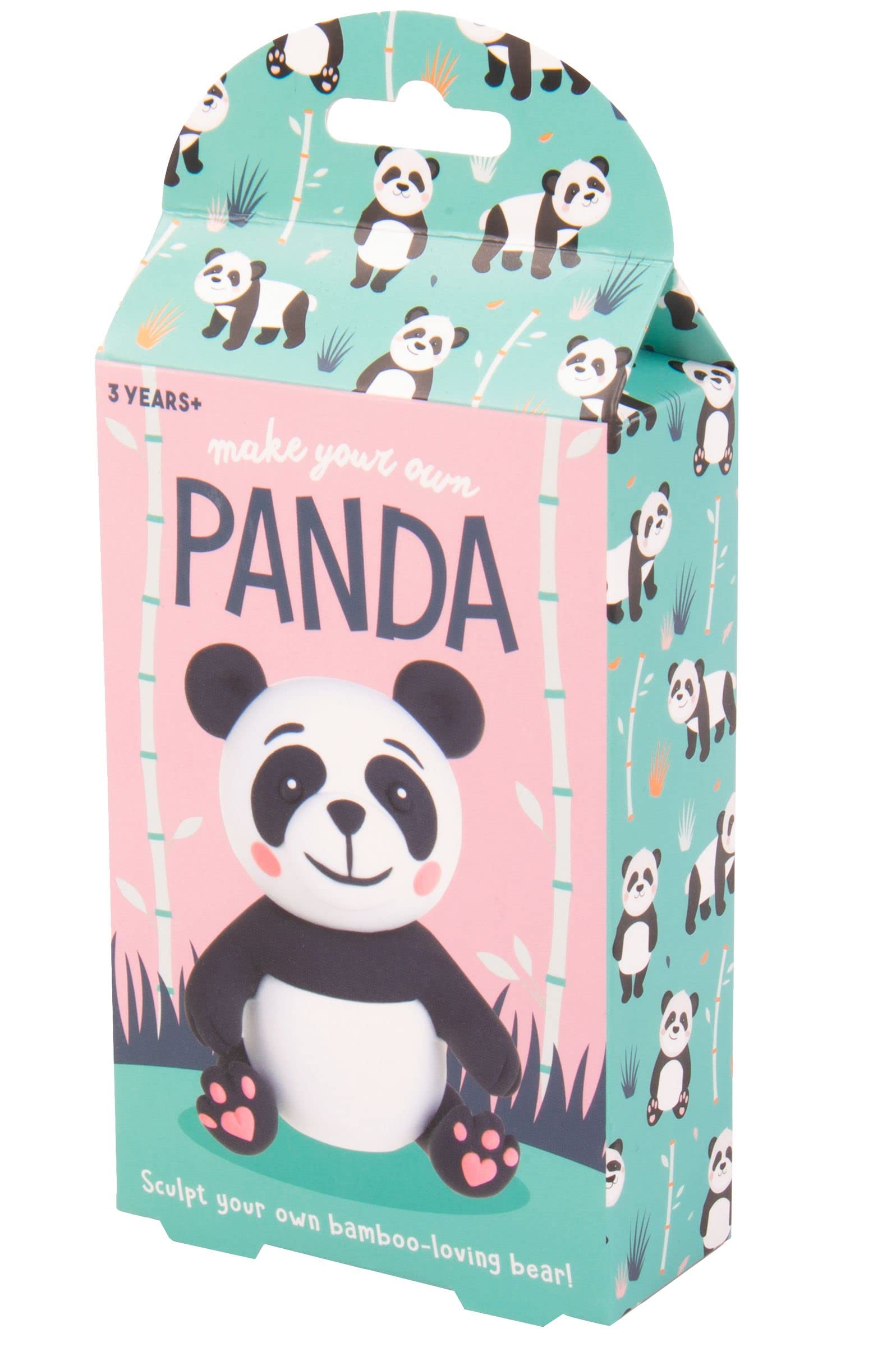 iScream Fizz Creations DIY Mini Panda Bear Modeling Dough Kit - Fun Shaping & Sculpting Toy for Kids, Creative Arts & Crafts Activity - Perfect for Birthday Gifts, Classroom Projects & Sensory Play