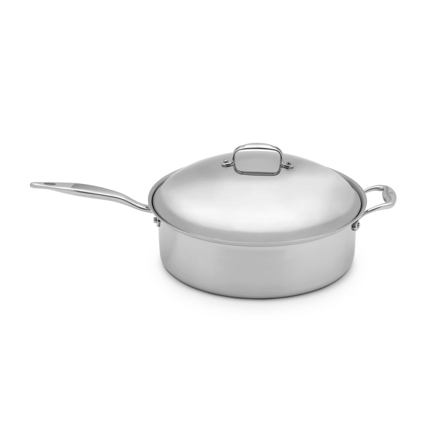 Premium Titanium Series 8 Quart Family Sauté Pan with Glass Lid - Perfect for Home Cooking, Stir-Frying & Large Family Meals