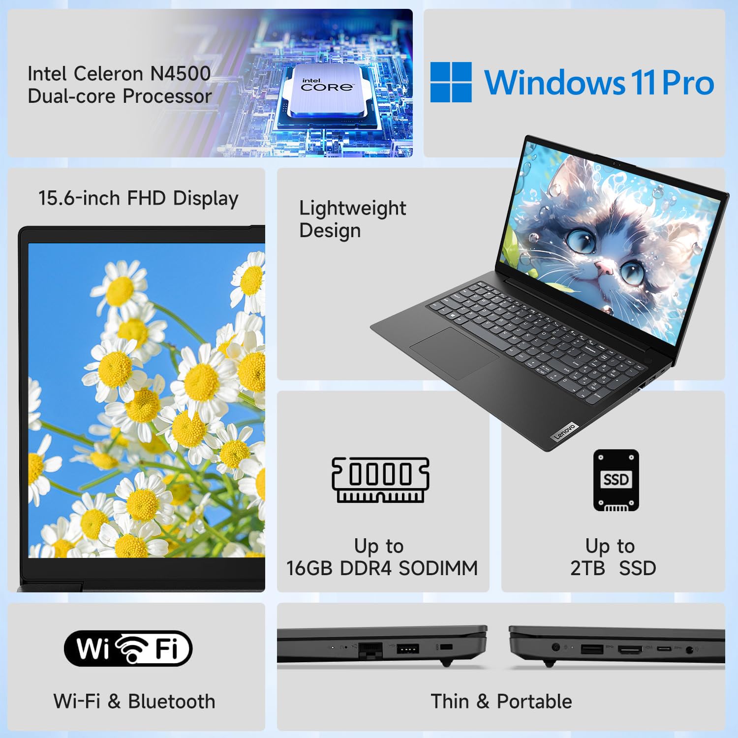 Lenovo V15 Business Laptop - 15.6