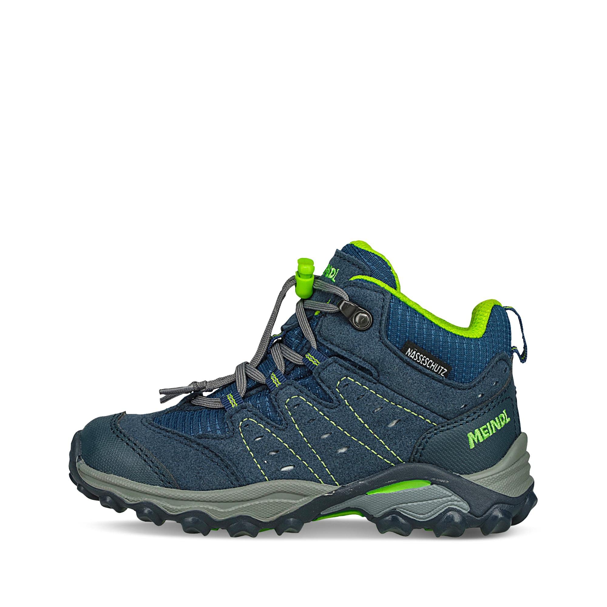 **Meindl Boys Kids Lace-up Hiking Boots - Blue/Lemon Tuam Jr. - Size 32.0 EU - Durable Outdoor Footwear for Hiking & Adventure**