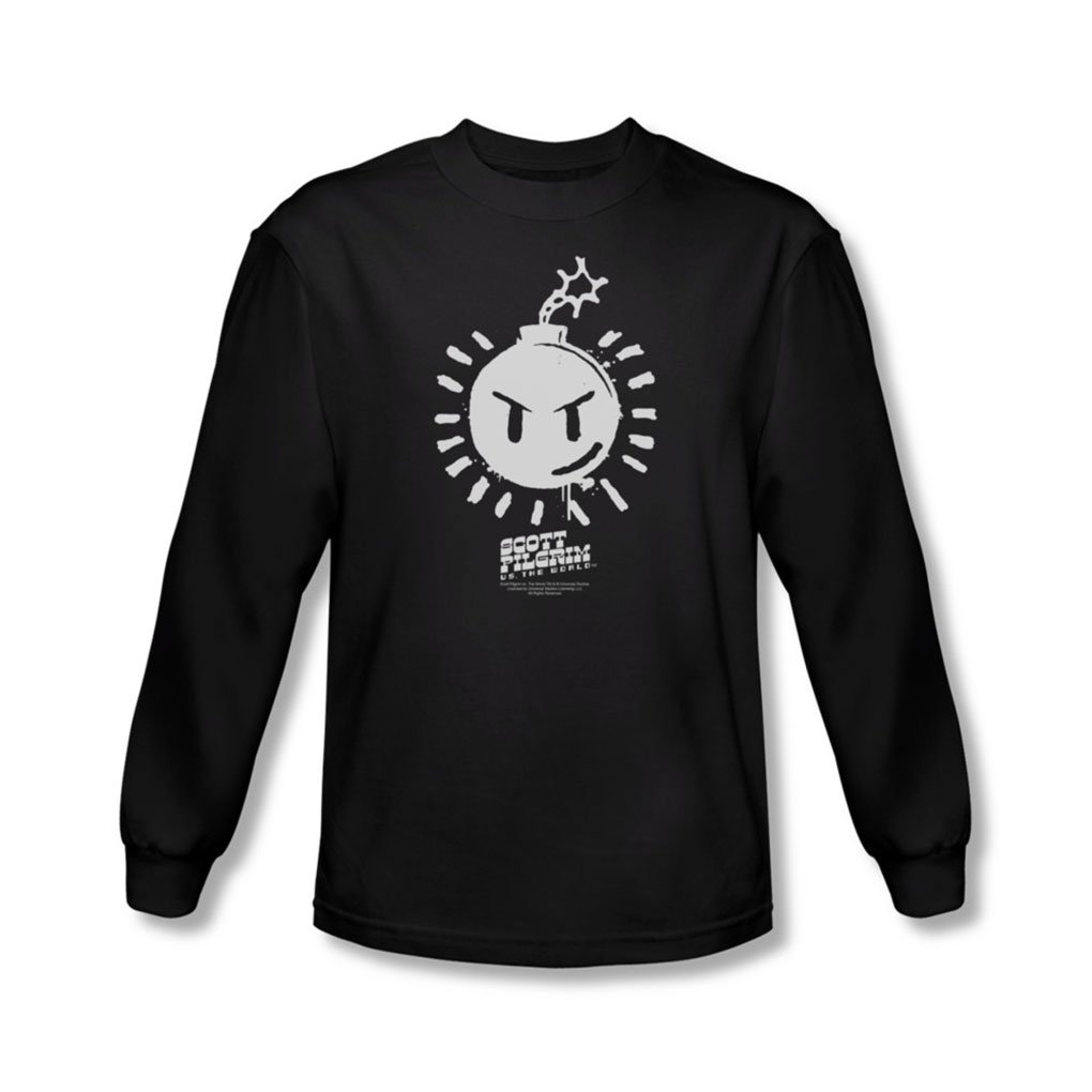 Scott Pilgrim Sex Bob-Omb Logo Men's Long Sleeve T-Shirt | Vintage Graphic Tee for Fans | Casual Wear, Cosplay & Gift for Gamers