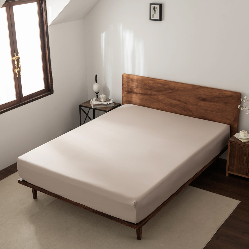 Premium 400 Thread Count Casey Cotton Fitted Sheet - Half Queen Size (60cm) for Luxurious Comfort | Perfect for Guest Beds, Daybeds & Small Spaces