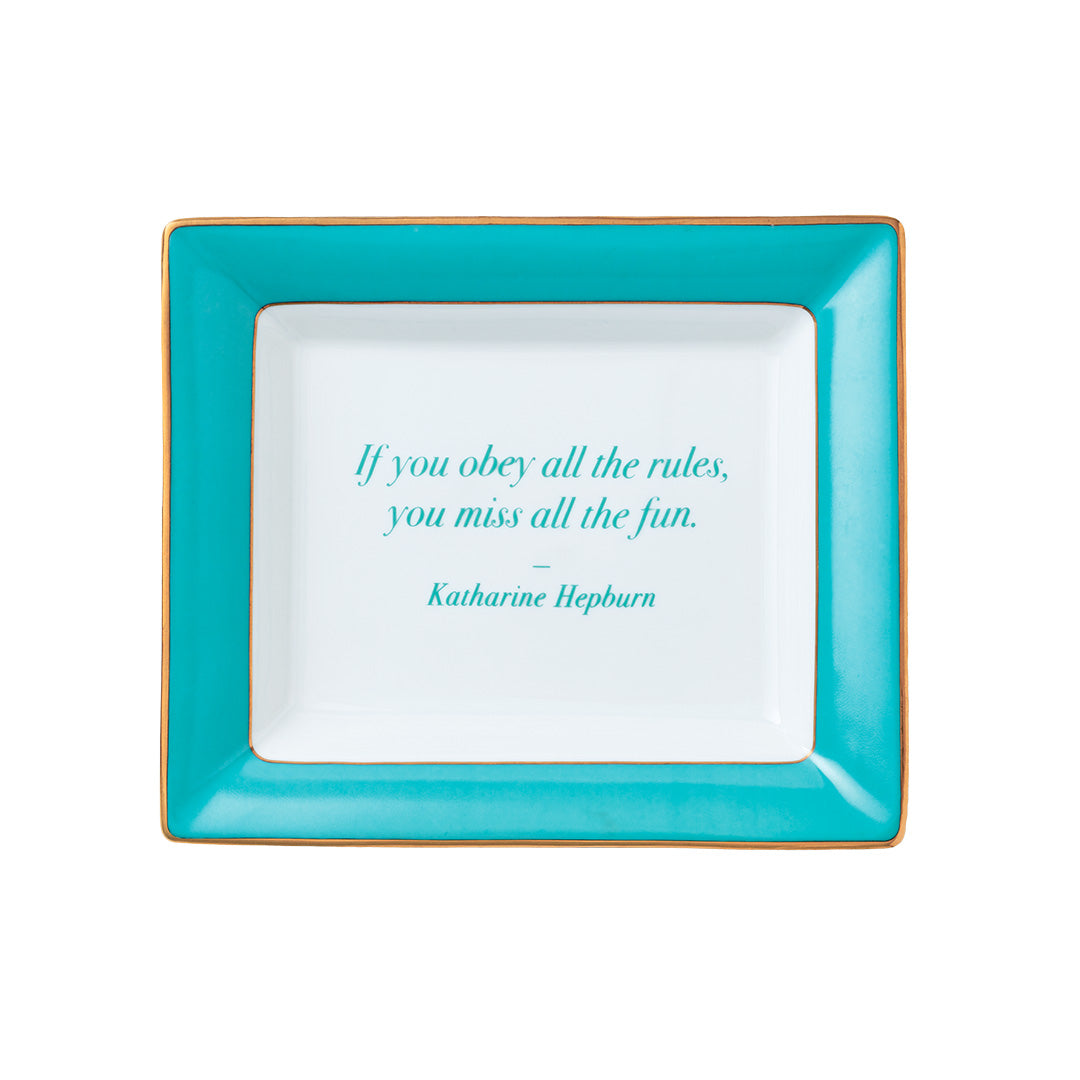 Vintage Katharine Hepburn Quote Tray - Elegant Serving Tray with Classic Hollywood Repartee - Perfect for Tea Parties, Home Decor & Movie Night Entertaining