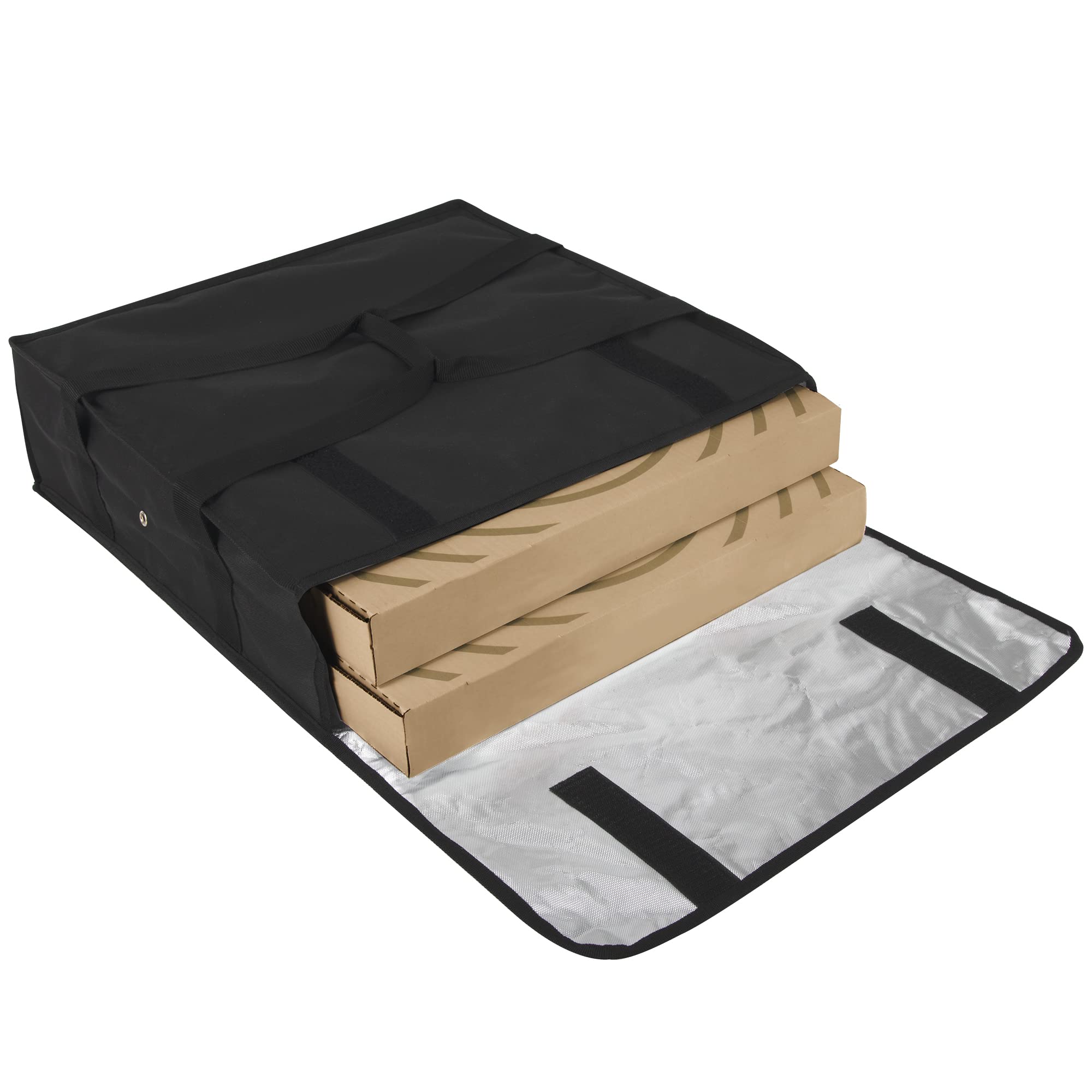 **Insulated Pizza Delivery Bag 20x20 - Large Thermal Pizza Carrier for Food Delivery, Commercial & Personal Use (Black) - Perfect for Restaurants, Catering & Home Pizza Nights**