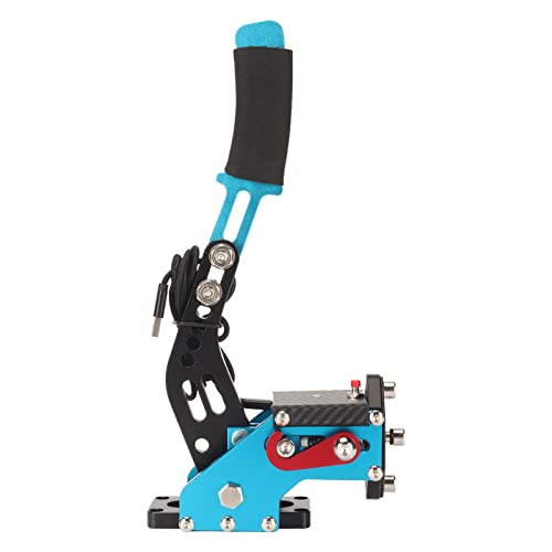 64Bit USB Handbrake for SIM Racing Games - Compatible with G27, G25, G29, T500, T300, PS4 & PS5 - PC Racing Game Accessory for Windows - Perfect for Drifting, Rally & Track Simulation (Blue)