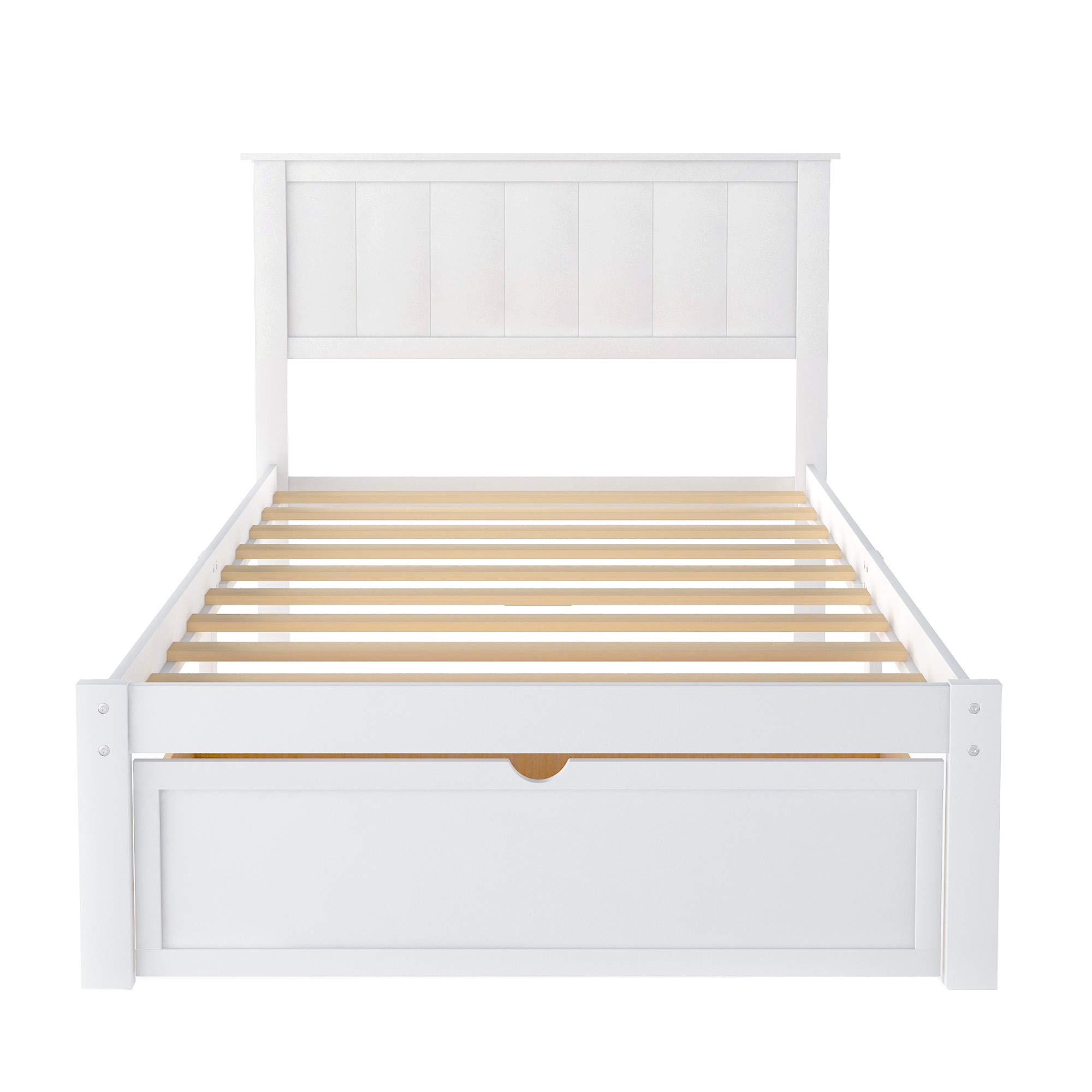 Platform Bed Frame with Storage Drawers & Headboard - 10 Wood Slats Support, No Box Spring Needed, Easy Assembly - Perfect for Small Bedrooms & Modern Home Decor