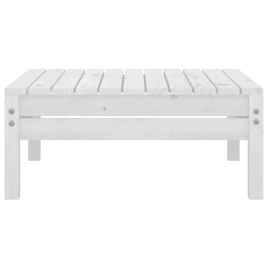 3-Piece All-Weather Patio Lounge Set - Solid Pinewood Outdoor Furniture for Terrace, Deck, Balcony, Garden & Lawn - White - Perfect for Relaxing, Entertaining & Outdoor Dining