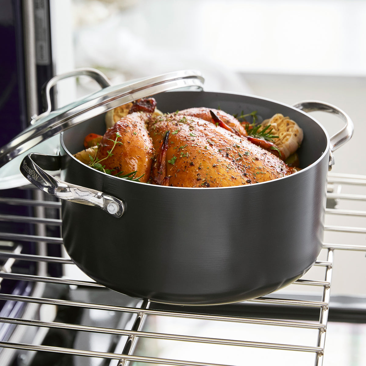 Valencia Pro Ceramic Nonstick 5.5 Quart Stockpot with Lid - Durable Cookware for Soups, Stews & Pasta - Perfect for Home Cooking & Professional Kitchens