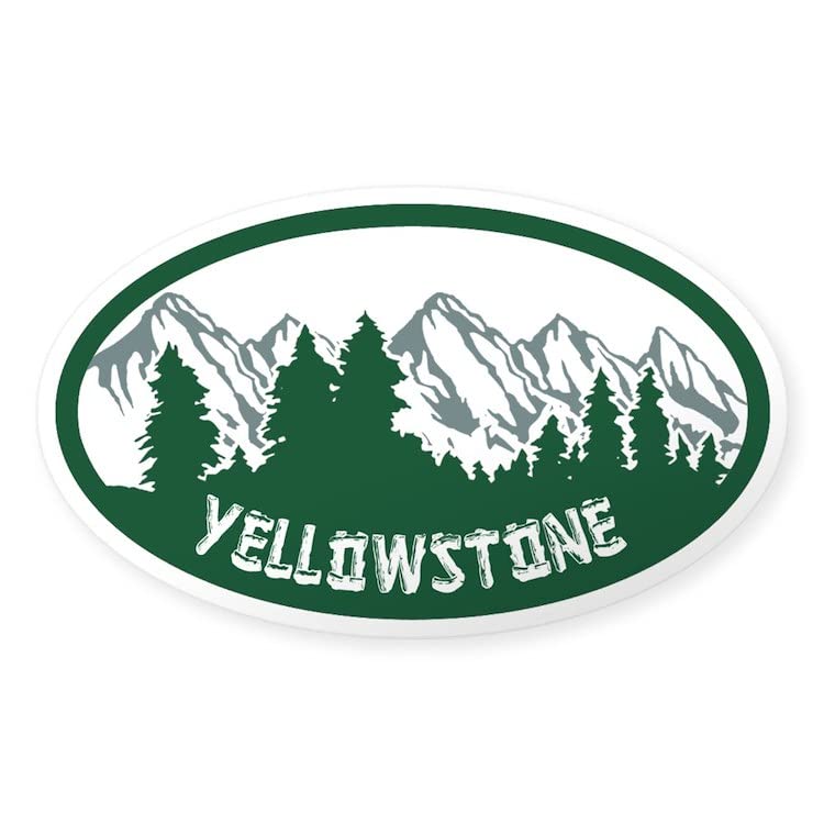 Yellowstone National Park Oval Sticker - Euro Oval Bumper Decal for Cars, Trucks & Laptops - Perfect for Outdoor Enthusiasts & Nature Lovers