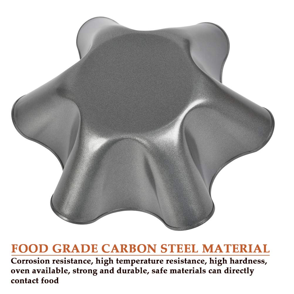 6 Pack Non-Stick Taco Salad Shell Mold - 6 Inch Carbon Steel Tortilla Bowl Maker for Perfect Taco Shells | Extra Thick Steel Taco Shell Maker for Home Kitchen | Ideal for Taco Nights, Party Snacks & Mexican Cuisine