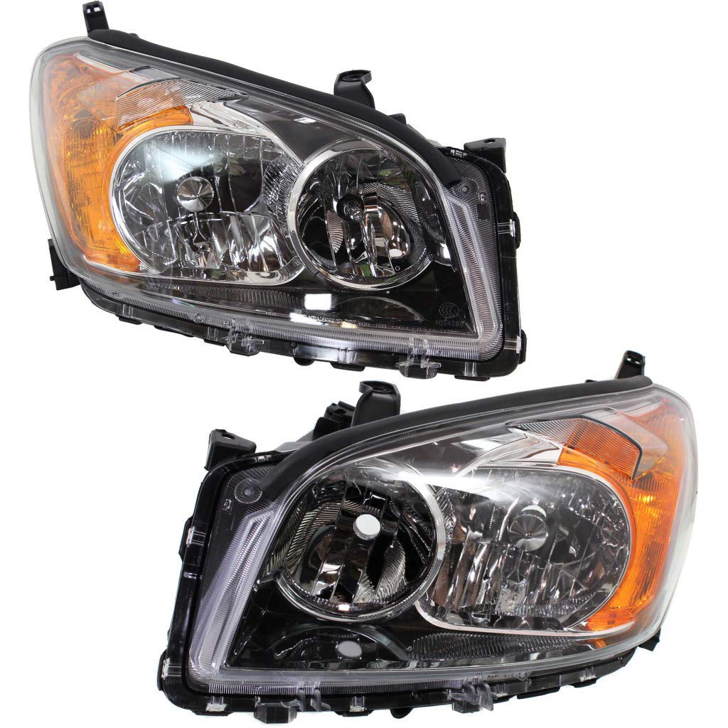 2009-2012 Toyota RAV4 Headlight Assembly Pair - Driver & Passenger Side SPORT Model (Japan Built) - Lens & Housing Only TO2502188 TO2503188 | OEM 81170-42480 81130-42480 - Perfect for Night Driving & Vehicle Restoration