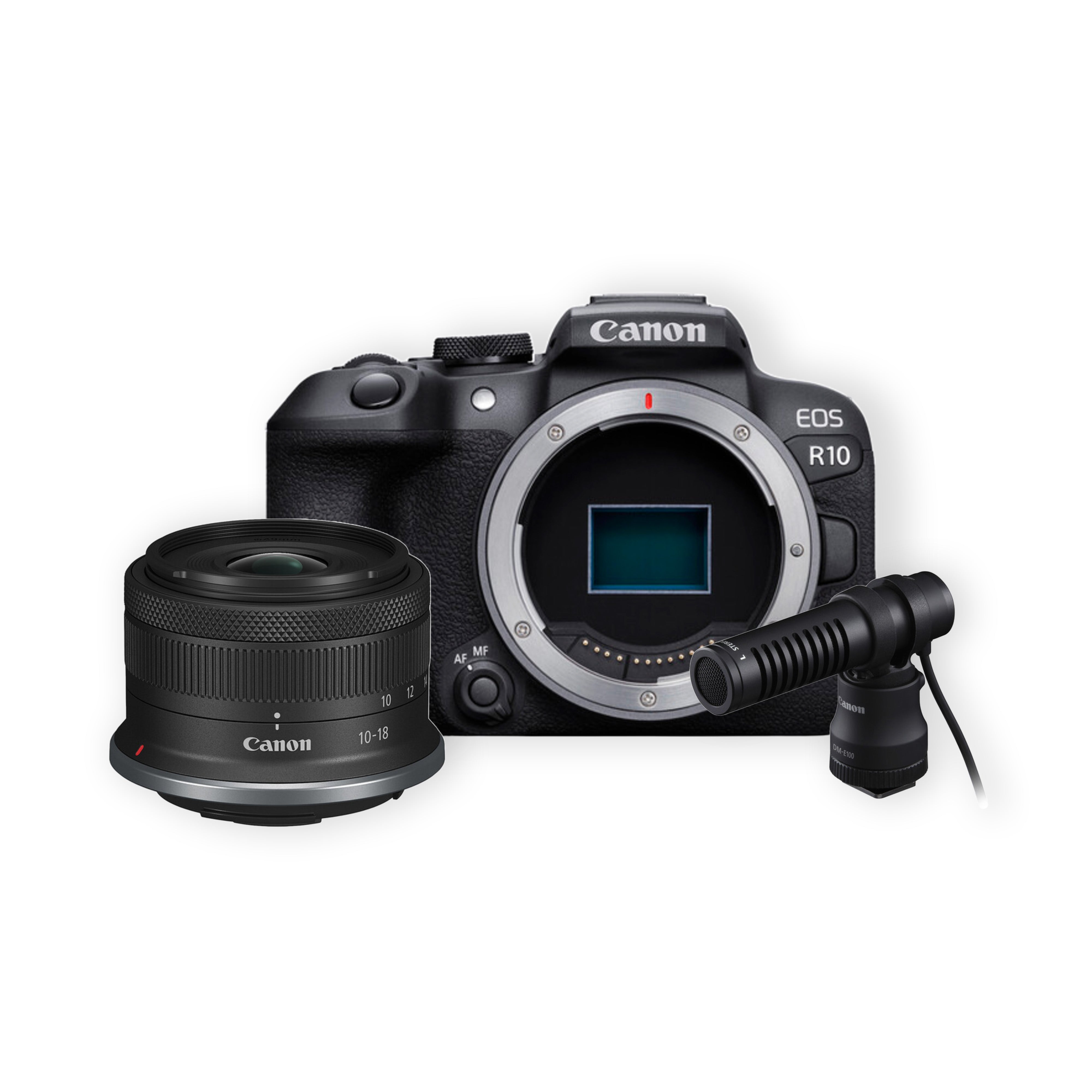 Canon EOS R10 Mirrorless Camera Kit with RF-S 10-18mm f/4.5-6.3 IS STM Lens & DM-E100 Microphone - Perfect for Vlogging, Travel Photography & Content Creation