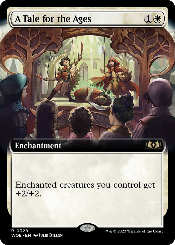 Wilds of Eldraine Extended Art - A Tale for the Ages MTG Card | Collectible Fantasy Trading Card Game for Deck Building & Strategy Play