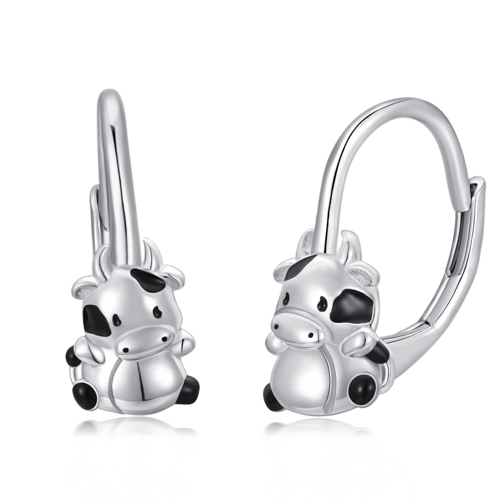 Cute Animal Leverback Earrings for Women & Girls - Koala, Dragon, Fox, Unicorn, Elephant Sterling Silver Drop Dangle Jewelry Gift for Mother Daughter, Birthday, Party & Daily Wear
