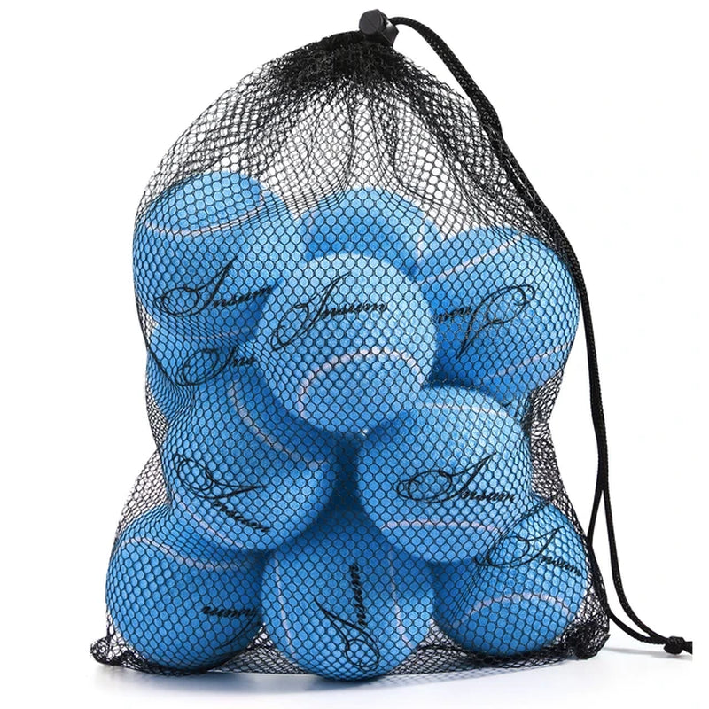 12 Pack Dog Tennis Balls with Mesh Storage Bag - Durable Fetch Toys for Small & Large Dogs - Perfect for Outdoor Play, Training & Beach Trips