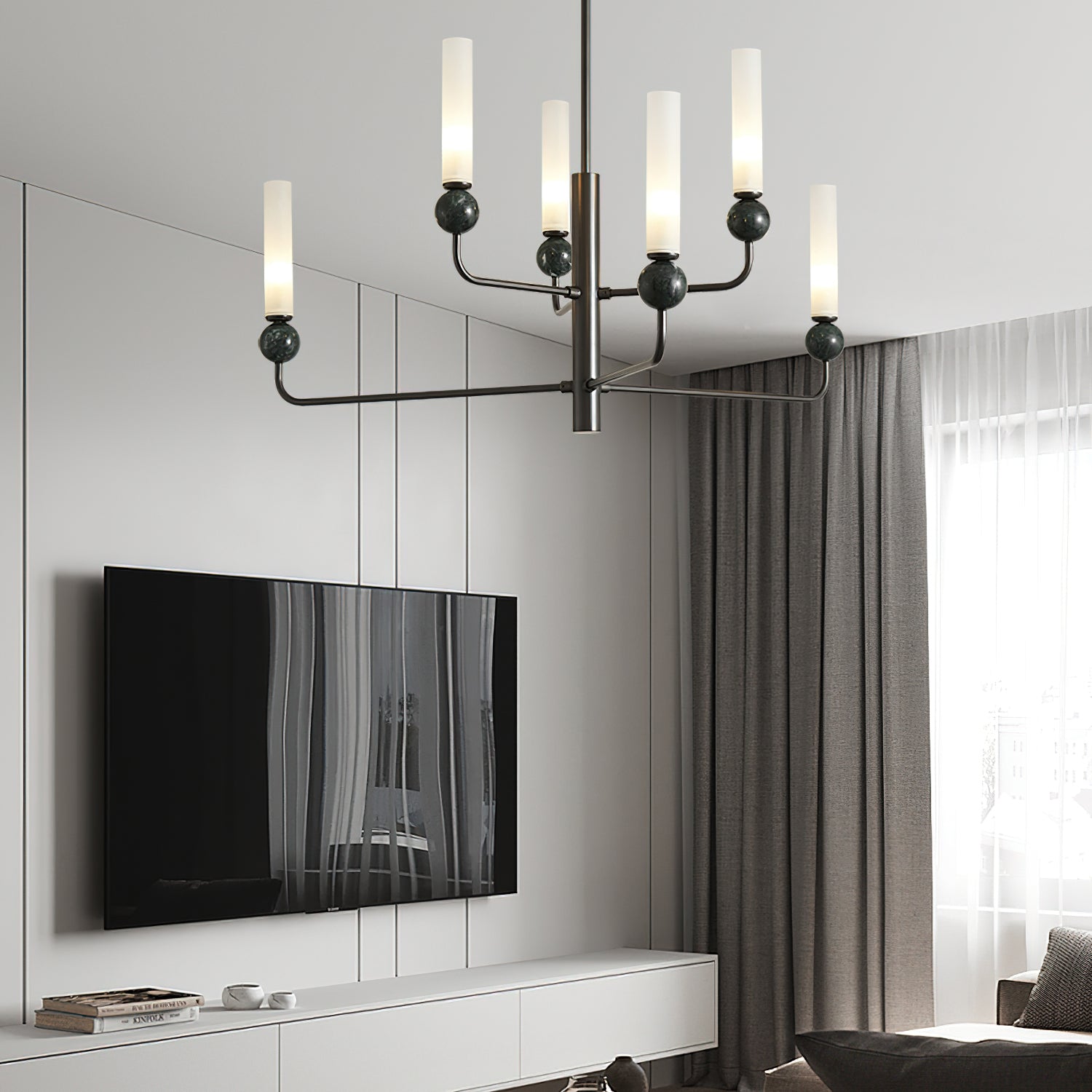 Delie Crystal Chandelier - Elegant Modern Ceiling Light Fixture for Dining Room, Bedroom & Living Room | Perfect for Home Decor, Wedding & Luxury Interior Lighting