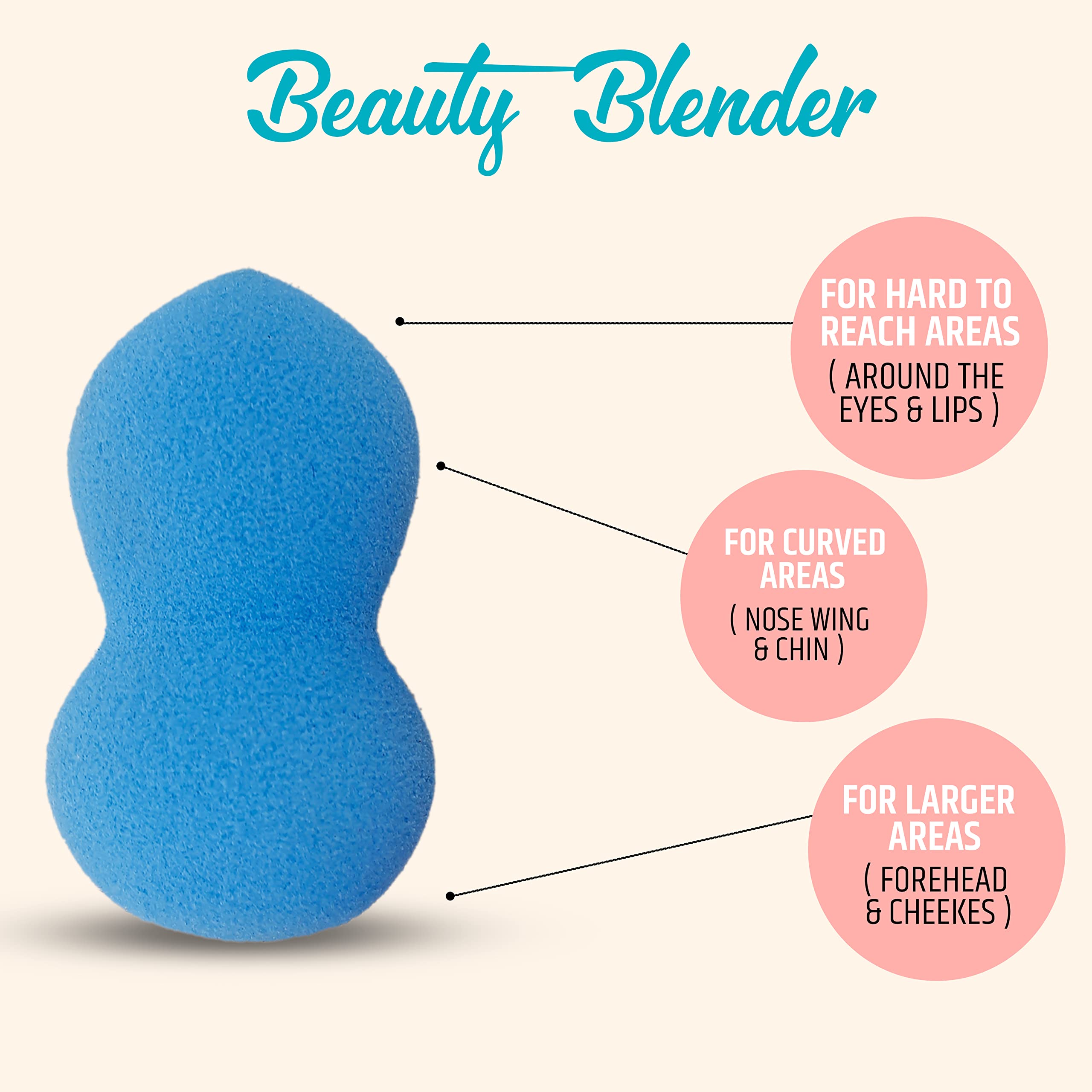 **Insight Cosmetics Mini Beauty Blender Sponge (3-Pack) - Perfect for Makeup Application, Blending, and Travel**