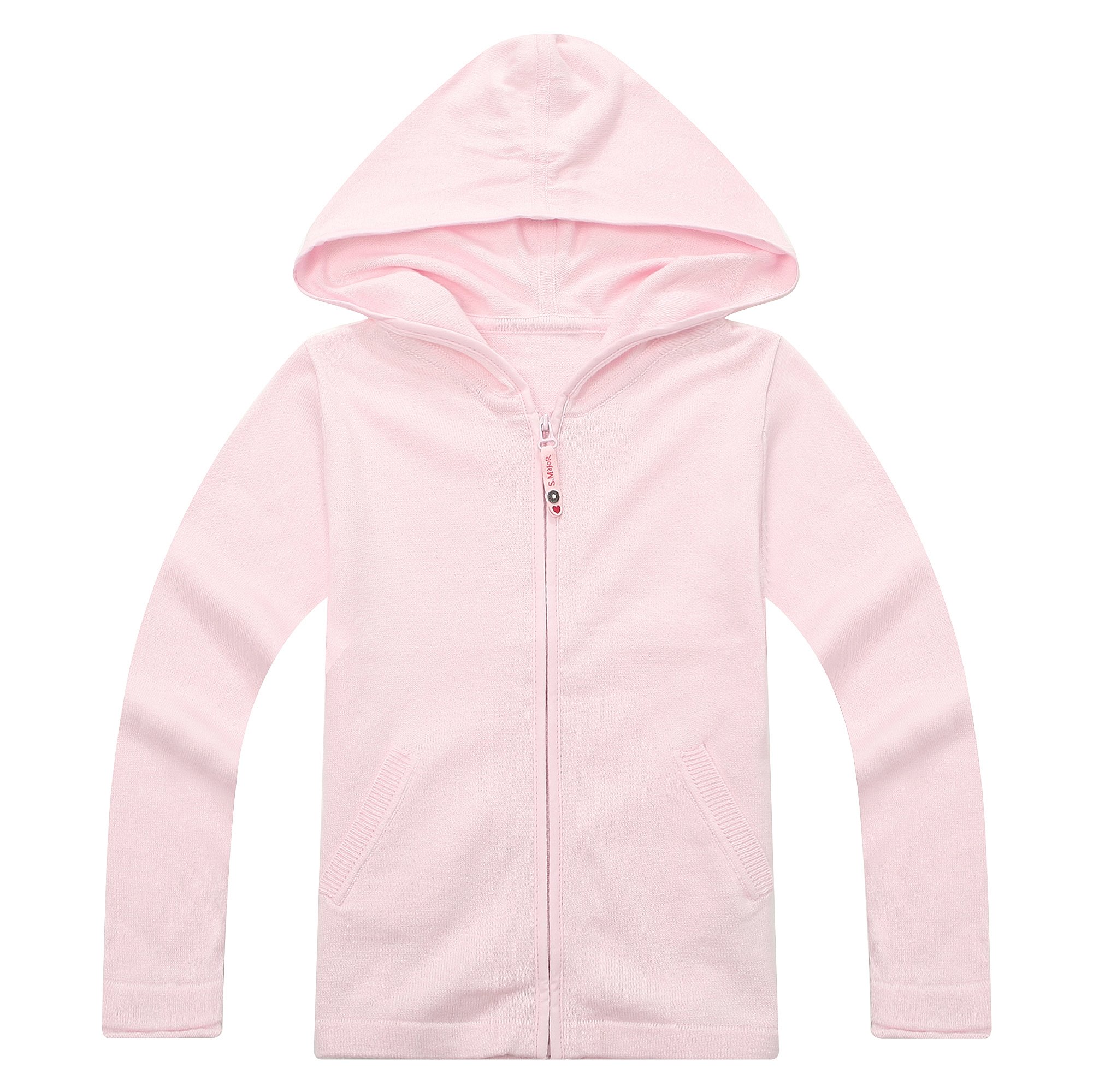 Richie House Girls' Hooded Cardigan with Pockets - Soft & Cozy Sweater for School, Playdates & Fall Layering
