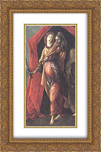 Judith Leaving The Tent Of Holofernes - 16x24 Gold Ornate Framed Museum Art Print by Sandro Botticelli | Renaissance Wall Decor for Living Room, Office & Gallery Display