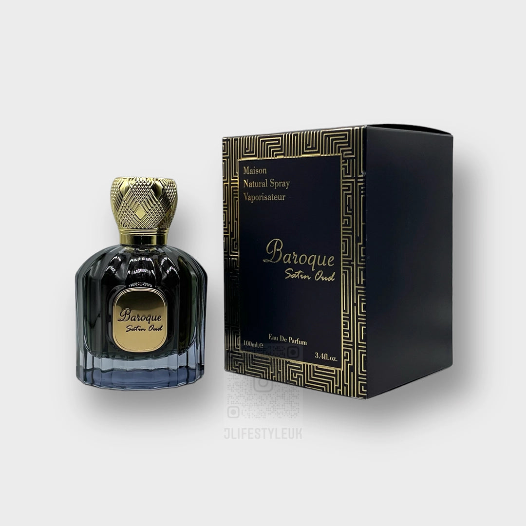 Luxury Baroque Satin Oud Perfume for Women - Long Lasting Oriental Fragrance for Evening Events & Romantic Occasions