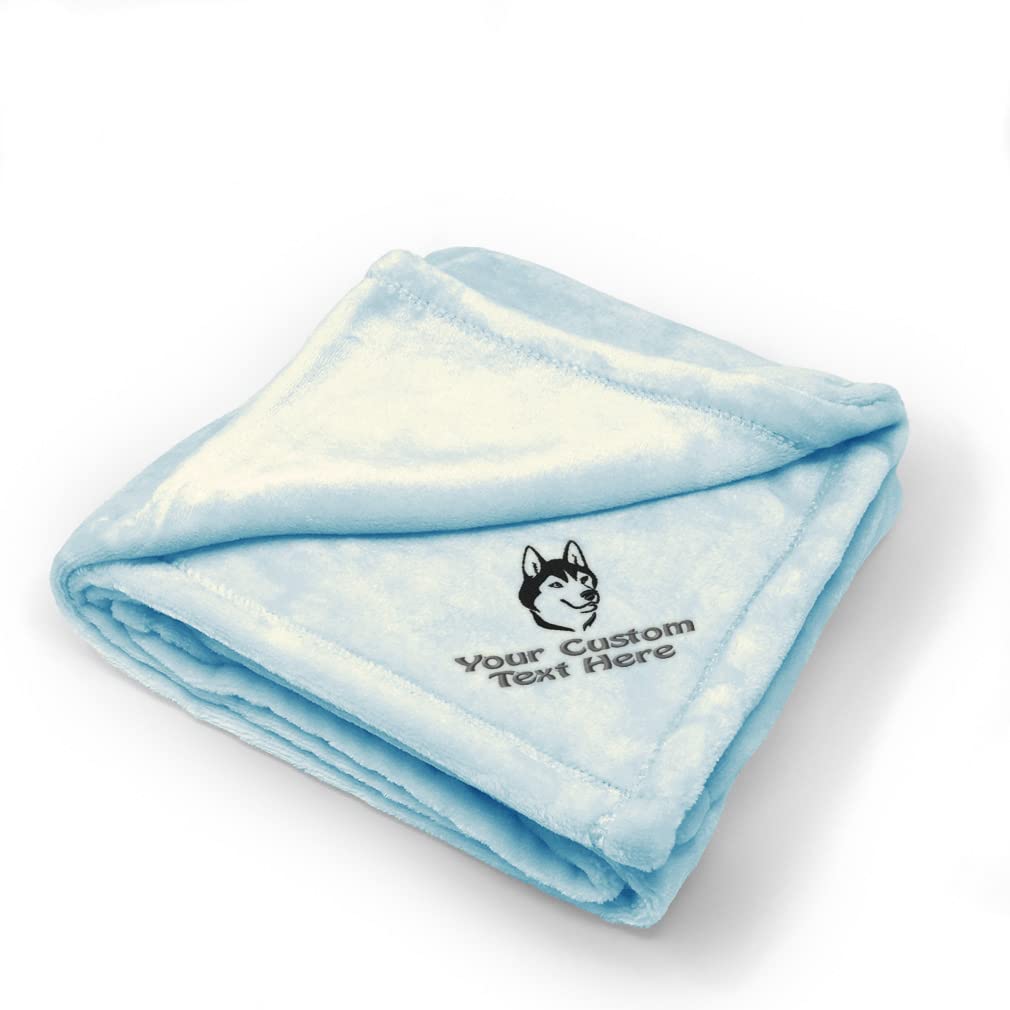 Soft Siberian Husky Face Baby Blanket - Cozy Nursery Bedding for Boys & Girls - Breathable Polyester Blanket for Crib, Stroller & Playtime - Perfect Baby Shower Gift
