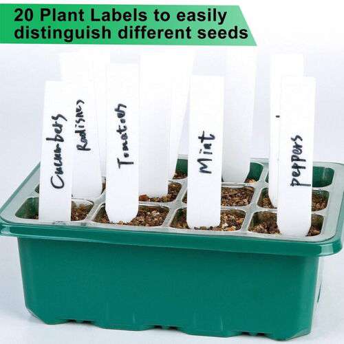 10-Pack 12-Cell Seed Starter Tray - Plant Propagation Kit for Indoor/Outdoor Gardening, Herbs, Vegetables & Flowers - Durable Nursery Grow Box for Seedlings & Plant Cloning