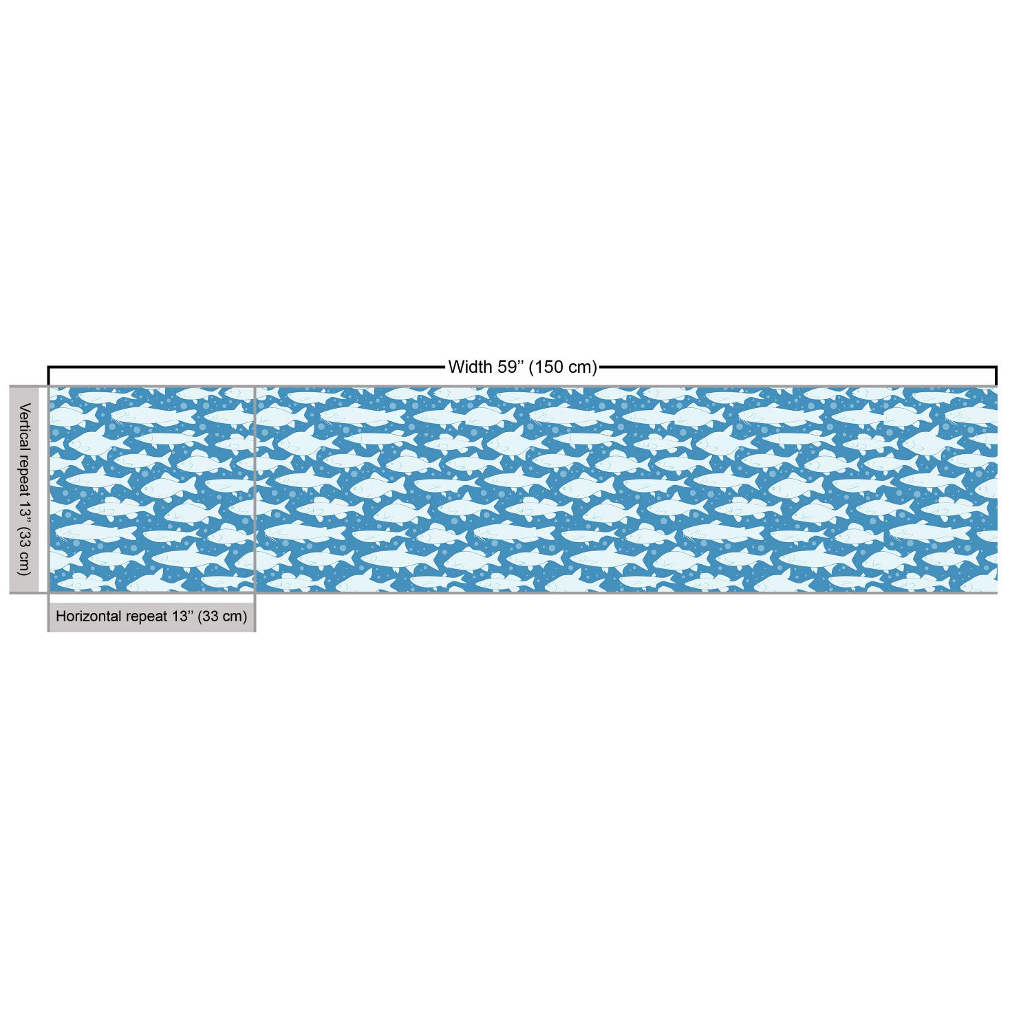 Ambesonne Nautical Fabric by The Yard - Blue Underwater Seascape with Fish & Bubbles Design - 10 Yards Upholstery Fabric for Sofa, Curtains, Pillows - Perfect for Coastal Home Decor, Beach House Bedding & Marine-Themed DIY Projects