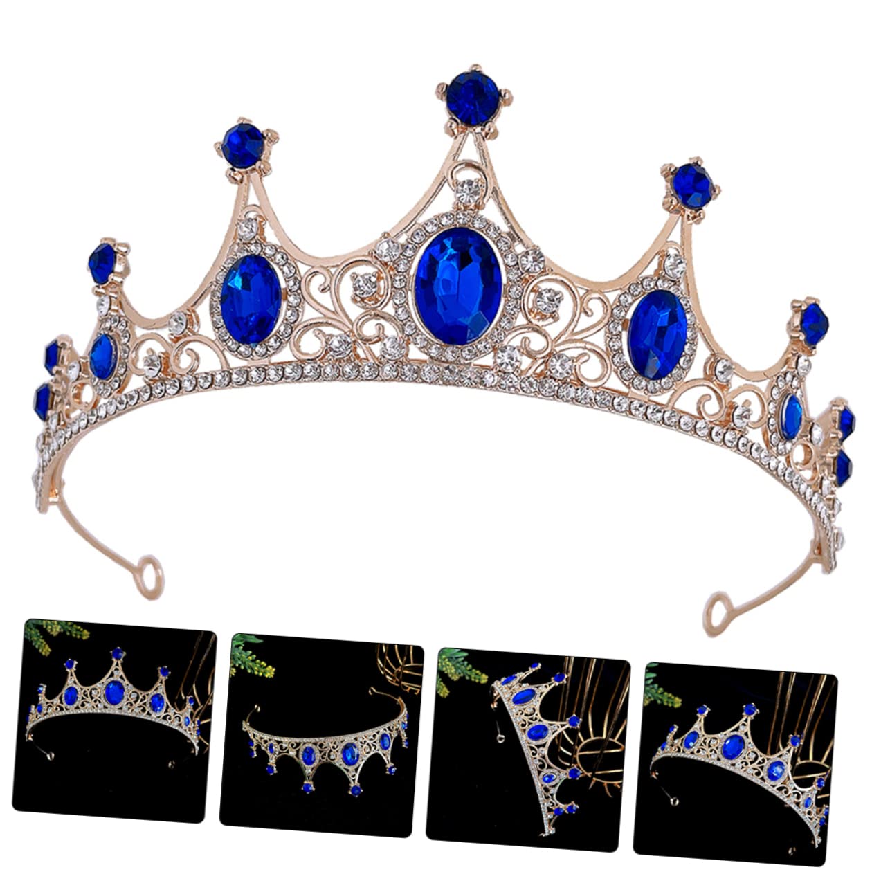 Abaodam 3-Piece Crown Diamond Hair Accessories Set - Princess & Bridal Tiaras for Women & Girls - Perfect for Weddings, Banquets, and Special Occasions
